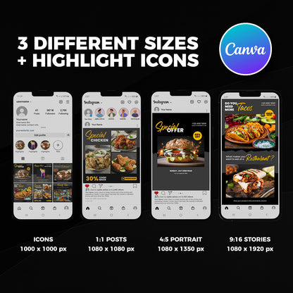 750 Restaurant Post Templates